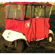 Clear Vision Golf Cart Cover - Red