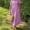 Pink-XXL, variant on Pink Striped Short Sleeve Button-Front Shirt Dress Cotton Linen Blend