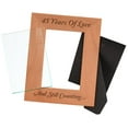 thumbnail image 2 of ThisWear Personalized Gifts 45th Anniversary Frame 45 Years and Counting Natural Wood Engraved 4x6 Portrait Picture Frame Wood, 2 of 6