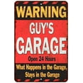 thumbnail image 1 of GUY'S Garage Warning Man Cave Wall Décor 8x16 x 24 Matte Finish Metal 116240030255, 1 of 1