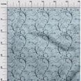 thumbnail image 3 of oneOone Tissu Flex Coton Bleu Moyen Floral Rétro Matériel de Robe Tissu Imprimé Tissu au Mètre 40 Pouces de Large, 3 of 5