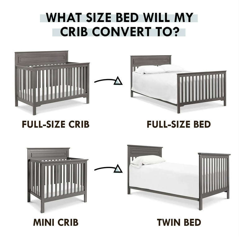 DaVinci Hidden Hardware Twin-Full Size Wood Bed Conversion Kit in
