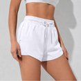 thumbnail image 7 of KPOPLK Women's 2 in 1 Butterfly Running Shorts High-Split Athletic Short High Waisted 3" Liner Workout Gym Short with Pockets Size XXXL,White, 7 of 7