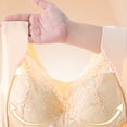 thumbnail image 5 of Gyexs Women's Full Figure Lace Overlay Comfort Sleep Bra Seamless Support Underwire Wireless T-Shirt Vest, Khaki, Size L, 5 of 6
