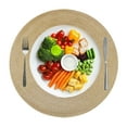 thumbnail image 1 of Djiypn Napperons Ronds Tressés Ensemble de 2 Napperons Ronds pour Tables à Manger 15 Pouces Lavables Napperons de Table de Cuisine Intérieur (Or, 2), 1 of 8