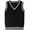 Black, variant on Women's Sweater Vests Casual V-Neck Pullover Shirt Collision Color Sleeveless Sweater Vest Aesthetic Clothes TBKOMH