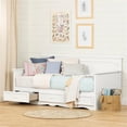 thumbnail image 2 of Pemberly Row 3-Drawer Wood/Metal Twin Storage Daybed in White, 2 of 9
