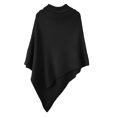 thumbnail image 5 of Herrnalise Women's Cable Cropped Sweater Long Sleeve Crewneck Pullover Knit Jumper Top Black,XL, 5 of 5