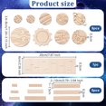 thumbnail image 2 of 19pcs Planet Themed Wooden Craft Kit - Unfinished Wood Crafts - Paintable - Modern - Unisex - Ages 3+ for making, 2 of 6