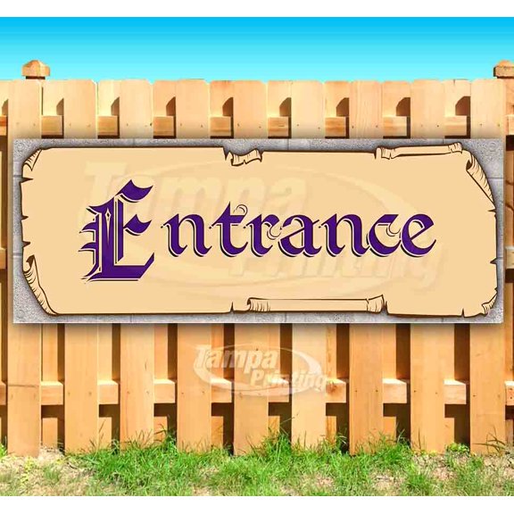 Entrance 13 oz Vinyl Banner With Metal Grommets