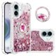 thumbnail image 1 of Funda para iPhone 16 Plus con Brillo Líquido Flotante, Purpurina, Parachoques y Anillo Giratorio Soporte, 1 of 5