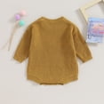 thumbnail image 7 of Okbabeha Baby Girl Chunky Sweater Knit Oversized Sweatshirt Romper Onesie Long Sleeve Crewneck Pullover Top for Newborn, 7 of 7