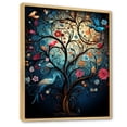 thumbnail image 2 of Designart "Fantasy Tree in Pink and Blue Floral III" Floral Framed Wall Art - Global Yellow Tree African Bedroom Framed Canvas Wall Art, 2 of 6