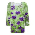 thumbnail image 5 of Fiudx Ofertas Flash Artículos En Oferta Blusa de Manga 3/4 a La Moda para Mujer, Camiseta Estampada, Top Informal, 5 of 5