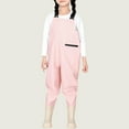 thumbnail image 2 of YABCSAZ Kids Rain Pants Toddler Rain Suit for Boys Girls Unisex One Piece Cartoon Waterproof Coverall Rain Jacket Waterproof Mud Dirty Proof Rain Suspender Trousers Overalls Size 4 Years, 2 of 5