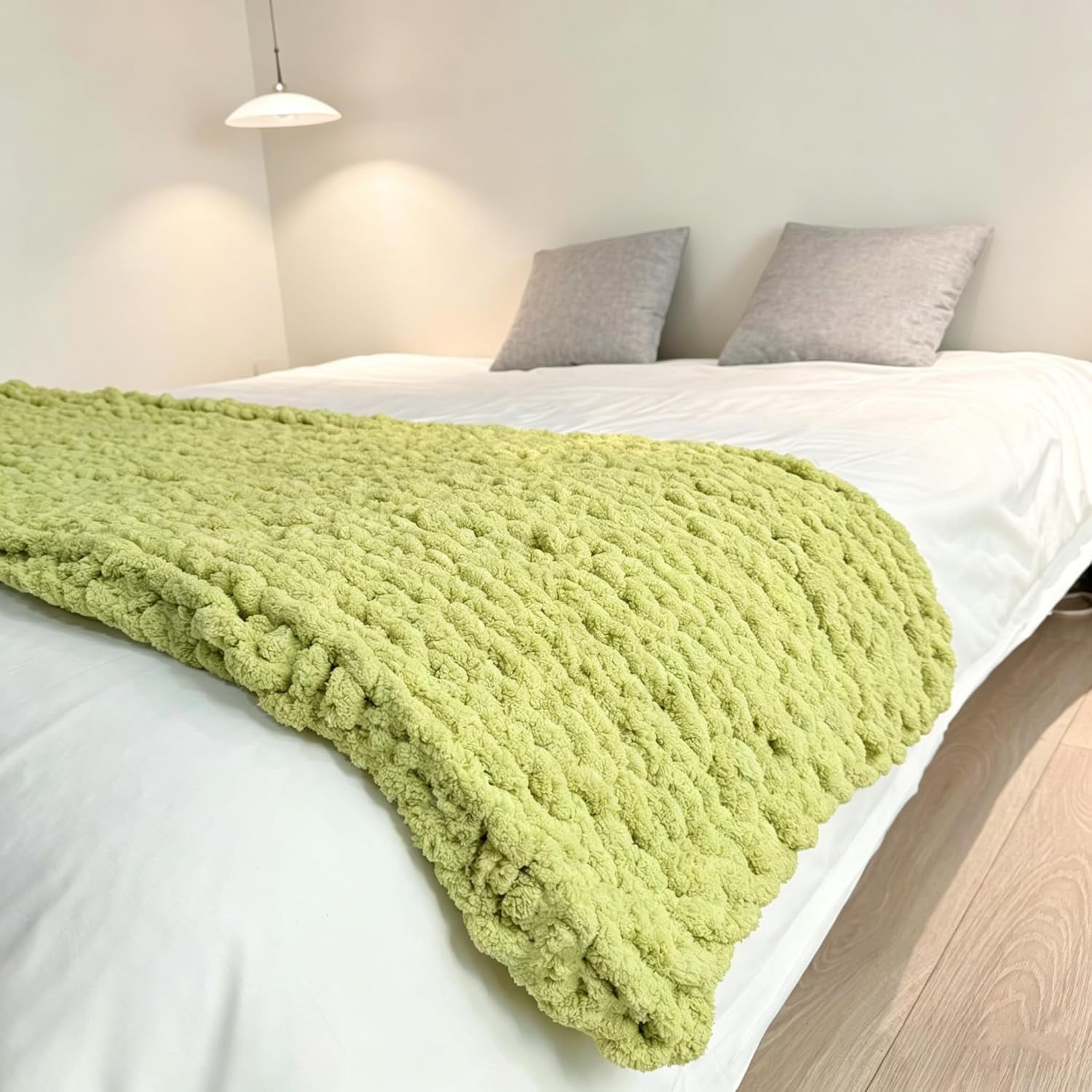 Soft Chunky Knit Throw Blanket for Couch – Cozy Warm Knitted Blanket for Living Room and Bed