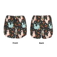 thumbnail image 6 of Uemuo Rabbit Is Eating Carrots Pattern Women's Athletic Shorts High Waisted Running Shorts with Liner Pockets Gym Elastic Workout Shorts-, 6 of 9