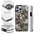 thumbnail image 3 of Funda tipo cartera de Mickey Mouse para iPhone 14 Pro Max con tarjetero, tapa trasera tipo libro de piel sintética con función atril, ranuras para tarjetas, cierre magnético doble, antigolpes., 3 of 5