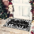 thumbnail image 2 of Black Christmas Doormat Outdoor Entrance Non-Slip Holly Pine Branches Pinecones Front Door Mat Merry Xmas Decor Washable Winter Welcome Doormat 17"x30" Christmas Decorations for Home Indoor Outdoor, 2 of 6