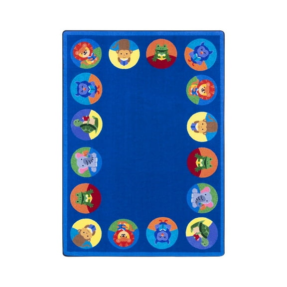 Animal Readers 5'4" x 7'8" Area Rug In Color Multi-Color:Multi,Material:Nylon