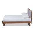 thumbnail image 3 of Skyline Decor Light Grey Fabric Upholstered and Ash Walnut Finished Wood King Size Platform Bed, 3 of 3