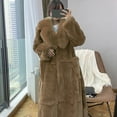 thumbnail image 2 of Viikei Coats for Women Plus Size Faux Coats Women Long Solid Warm and Fashion Luxury Faux s Coat Outerwear Jackets, 2 of 5