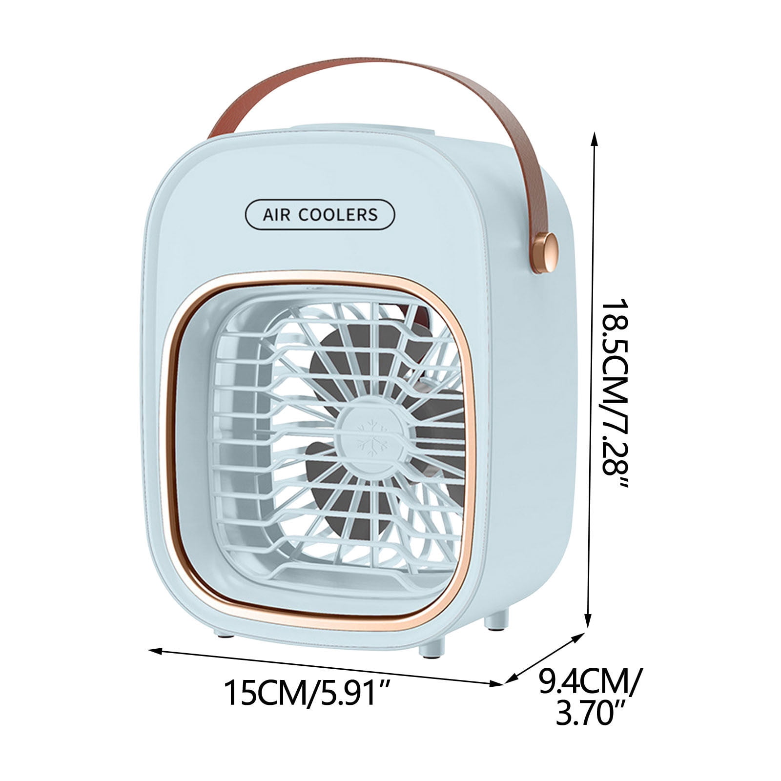 Portable Evaporative Air Cooler, 3-in-1 Mini Desktop Fan with Mist Humidifier for Home Office Bedroom