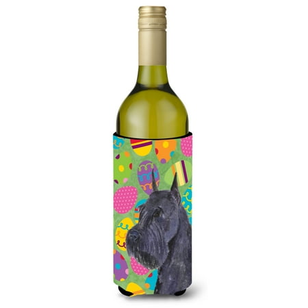 

Caroline s Treasures SS4868LITERK Schnauzer Easter Eggtravaganza Wine Bottle Hugger Wine Bottle multicolor