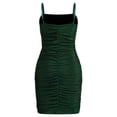 thumbnail image 2 of IBTOM CASTLE Girls Ruched Bodycon Teens Party Dress Mesh Sleeveless Pencil Short Dress Tight Dresses for Teens Holiday Green, 2 of 7