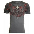 thumbnail image 3 of ARCHAIC by AFFLICTION Charcoal ABINGDON Short Sleeve Slim Fit Y2K T-shirt, 3 of 8