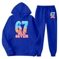 thumbnail image 4 of MEZZALL Kids Girls 6 7 Printed Long Sleeve Hoodie Sweatshirt Tops And Jogger Pants Two Piece Outfit Soft Casual Pullover Playwear Versatile Children Fashion Clothes Sets, 4 of 4