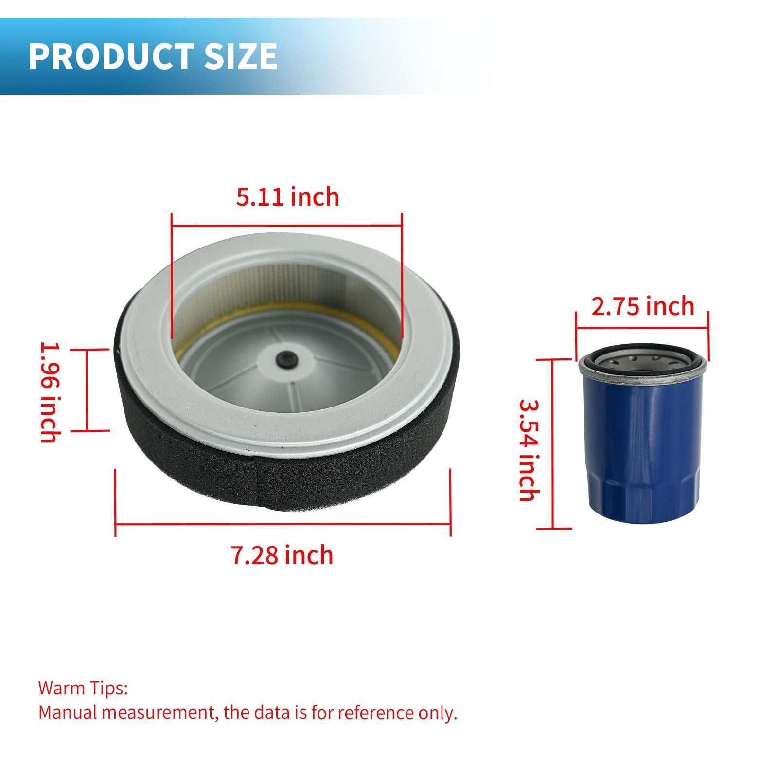 Anxingo 15400-PLM-A02 Oil Filter, 17210-Z6L-010 Air Filter Kit Replacement for Honda GX630 GX660 GX690 Small Engine Lawn Mower Parts