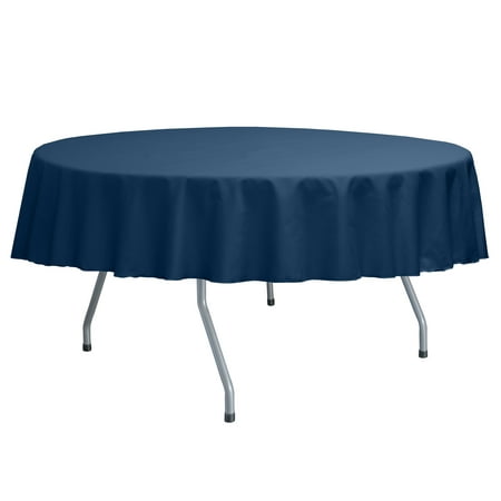 

Ultimate Textile (2 Pack) Poly-cotton Twill 84-Inch Round Tablecloth - for Restaurant and Catering Hotel or Home Dining use Royal Blue