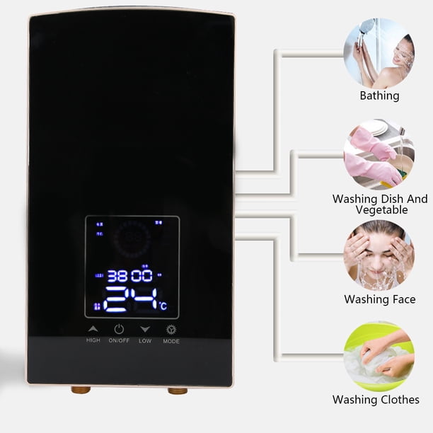 Calentador De Agua Eléctrico Instantáneo, Protección Antifugas Incorporada, Protección Contra Quemaduras En Seco, Calentador De Agua Montado En La Pared Para Lavar Platos Para