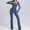 Dark Blue Jumpsuits for Women, variant on Olyvenn Long Sleeve Jumpsuits for Women Ribbed Long Sleeve Yoga Bell Bottoms Flare Jumpsuits Ribbed Exercise Tight Yoga Jumpsuit Black 10