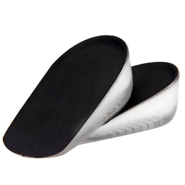 2 pares de plantillas para aumentar la altura, plantillas para el talón con aumento de altura, inserciones invisibles para levantar zapatos, plantilla elástica para aumentar el zapato (L, 2,5 CM) brillar Electrónica