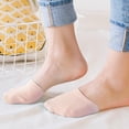 thumbnail image 5 of 5 Pairs Mixed Color Half Length Forefoot Socks Summer Thin Sweat Absorbing, 5 of 7