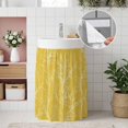 thumbnail image 4 of Yellow Botanical Cabinet Curtains for Shelves, Vintage Floral Plants Branch Privacy Curtain for Closet Self Adhesive, Dust-Proof Drapes for Closet Storage Room Classroom Doorway, 32"W x 55"L, 4 of 9
