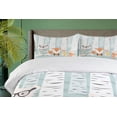 thumbnail image 4 of Ambesonne Woodsy Duvet Cover Sets, Winter Theme in the Wild, 2-Queen, Pale Seafoam Multicolor, 4 of 7
