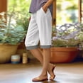 thumbnail image 2 of Womens Cotton Linen Casual Shorts Vacation Shorts Women Loose Shorts Women Gauze Shorts For Women Ladies Walking Shorts Summer Outfits For Women Womens Athletic Shorts Linen Shorts For Women, 2 of 9
