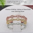thumbnail image 6 of Eternity Wedding Band for Women Cubic Zirconia Sterling Silver Stacking Rings Ginger Lyne Collection, 6 of 8