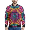 thumbnail image 2 of Chaqueta con estampado 3D de retazos bohemios para hombre, sudaderas con estampado floral étnico, tops de manga larga, abrigos con cremallera para primavera y otoño, 2 of 5
