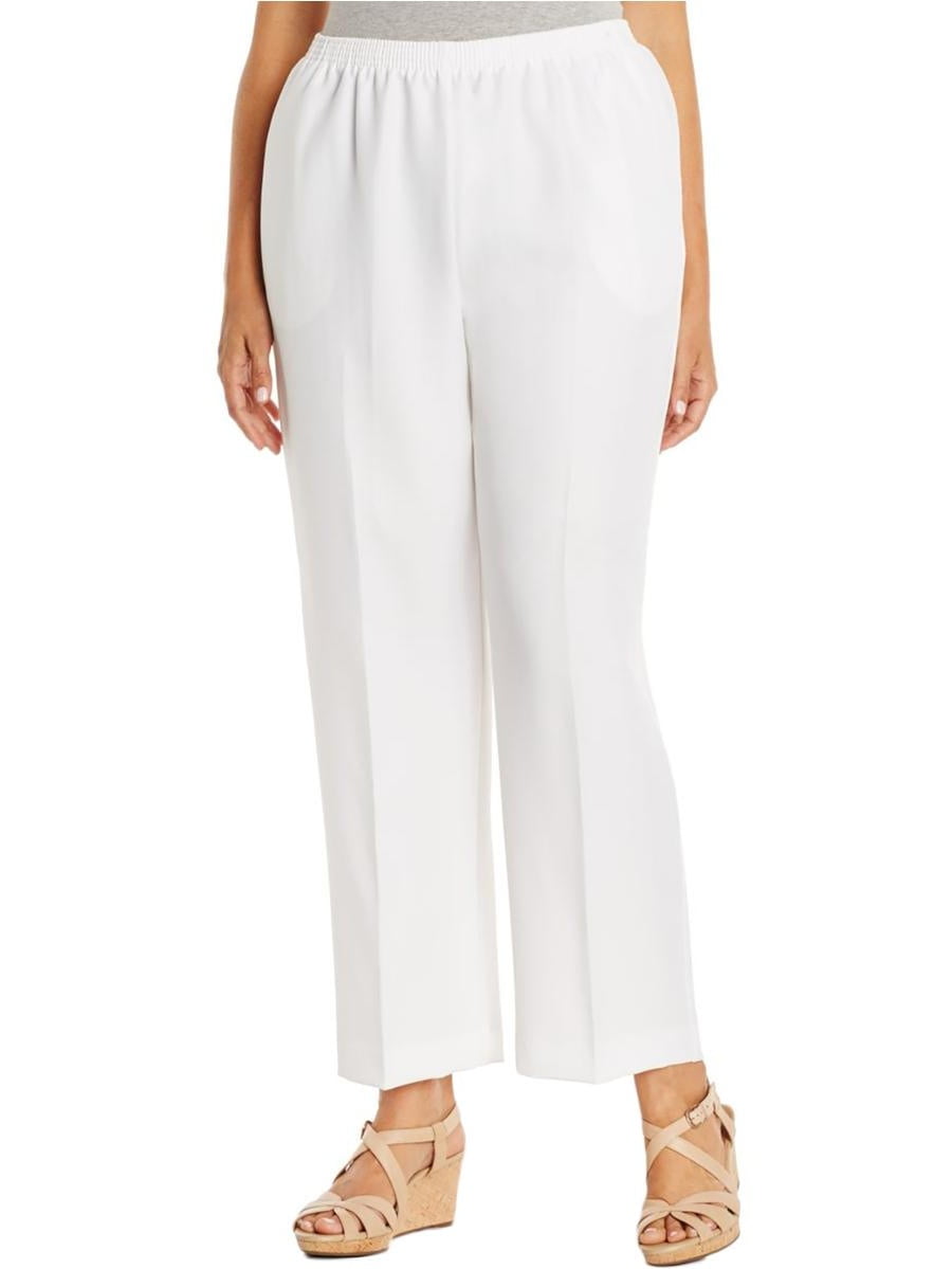 Alfred Dunner - Alfred Dunner Women's Plus Size Polyester Pull-On Pants ...