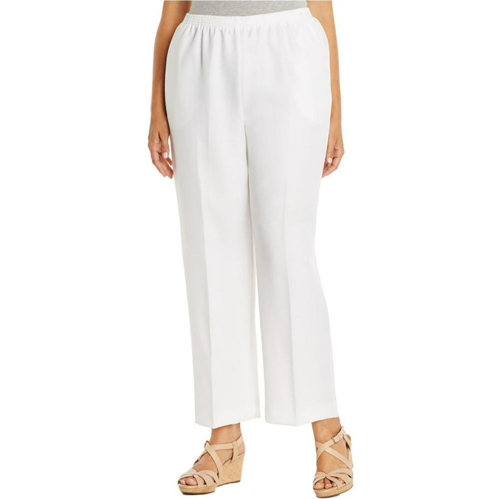 Alfred Dunner - Alfred Dunner Women's Plus Size Polyester Pull-On Pants ...