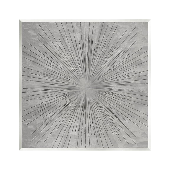 Stupell Industries Grey Burst Pattern Abstract Painting Unframed Art Print Wall Art, 12 x 12