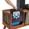 thumbnail image 3 of Crosley Furniture Asheville Low Record Player Stand With Vinyl Storage Walnut, 3 of 10