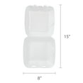 thumbnail image 3 of Value Star Foam Disposable 8.5 inch Foam 1 compartment Hinged Lid Trays 12ct, 3 of 4