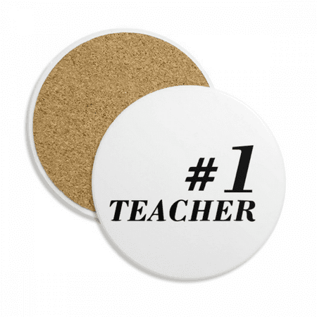 

Number.1 Teacher Student Quote Coaster Cup Mug Tabletop Protection Absorbent Stone