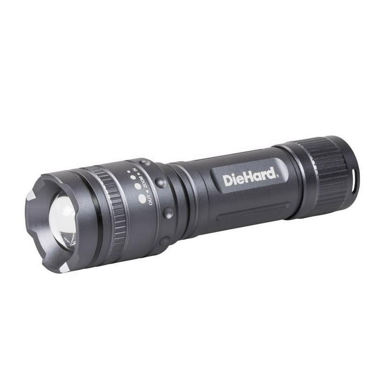 DieHard 41-6121 Twist Focus Flashlight, Grey, 600-Lumens - Walmart.com