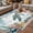 Teal Red, variant on Sea Turtle Coastal Outdoor Rug for Patio/Deck/Porch, Non-Slip Large Area Rug 4 x 6 Ft, Summer Nautical Starfish Coral Beige Indoor Outdoor Rugs Washable Area Rugs, Camping Rug Carpet Runner